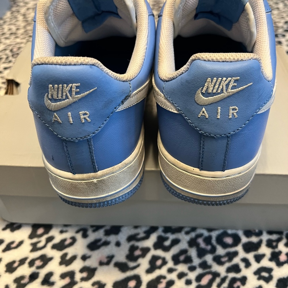 Nike Air Force 1 Light Blue and White Sneakers - Picture 6 of 6